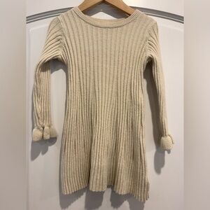 Baby Gap Ivory Ribbed Knit Sweater Dress Size 3 Years